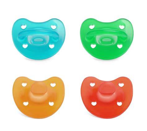 Foto de varios chupetes con diferentes diseños o colores