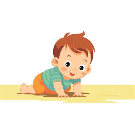 Bebé gateando feliz con ropa deportiva cómoda e infografía de beneficios