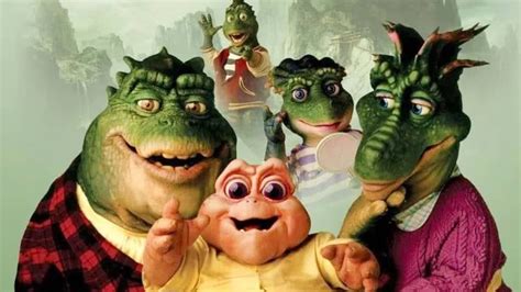 Foto familiar de los Sinclair de la serie Dinosaurios