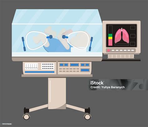 Ilustración de un equipo de transporte neonatal trabajando en una incubadora, mostrando la colaboración y el equipamiento.