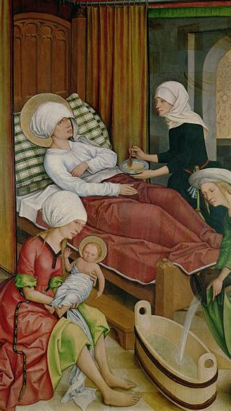 Ilustración antigua de una matrona asistiendo un parto en una silla de partos.
