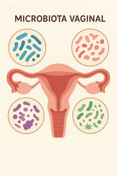 Esquema de la microbiota vaginal sana y con sobrecrecimiento de Candida albicans