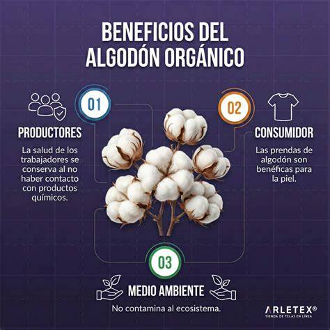 Infografía comparativa sobre los beneficios del algodón orgánico en los textiles infantiles