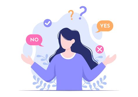 Ilustración de una mujer tomando una decisión importante, rodeada de sus pensamientos y emociones.