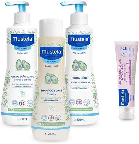 Foto de varios productos Mustela para bebé