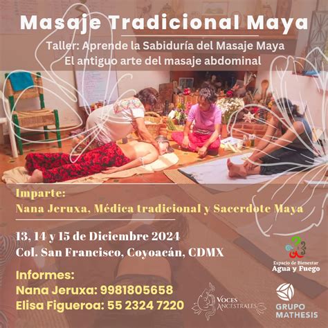 Mujer maya embarazada recibiendo un masaje tradicional