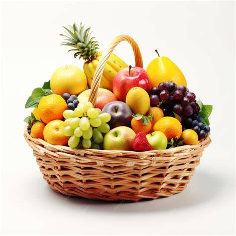 Cesta de frutas frescas variadas