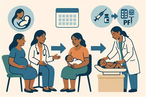 Infografía que muestra el rol de una IBCLC dentro del equipo de salud materno-infantil