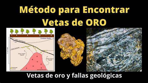 Diagrama esquemático que muestra la formación de vetas de oro en la corteza terrestre a través de fluidos hidrotermales.