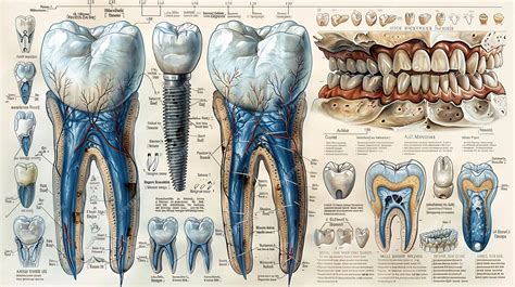 Diagrama de la anatomía dental y sus componentes