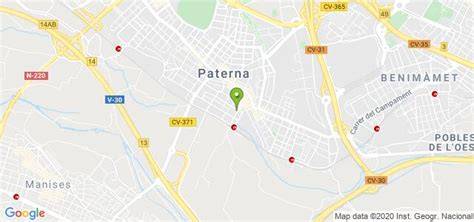 Mapa de ubicación de la oficina de Correos en Paterna (calle Vicente Cardona)