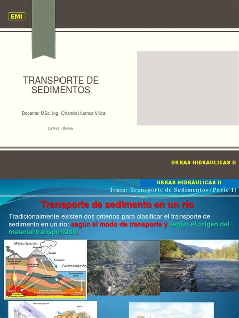 infografía sobre el transporte de sedimentos en ríos aluviales