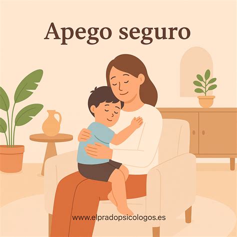 Esquema sobre la importancia del apego seguro en la infancia y su influencia en el desarrollo cerebral y emocional del niño