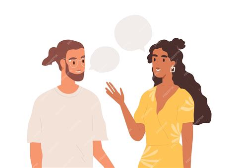 Ilustración de una pareja comunicándose de forma positiva