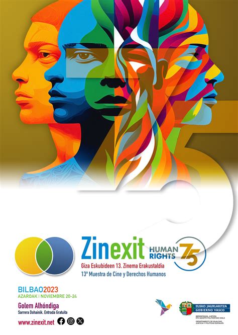 Cartel del evento Zinexit con temática de migración
