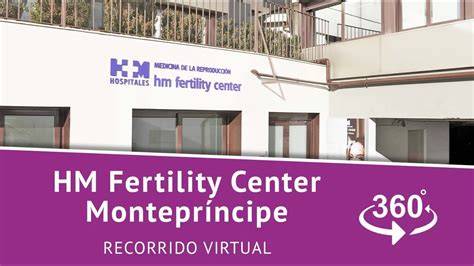 Esquema de las instalaciones de HM Fertility Center Montepríncipe, destacando la conexión entre consultas, quirófano y laboratorio.