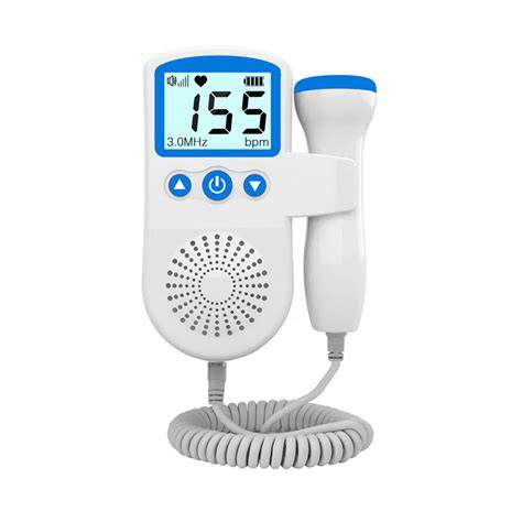 Imagen de un monitor fetal Doppler casero con su sonda y gel de ultrasonidos