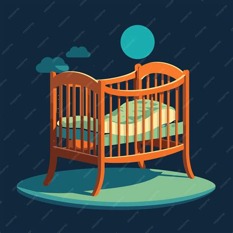 Ilustración de una cuna sidecar junto a la cama de los padres