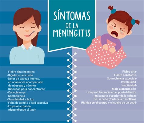 Infografía: Síntomas y signos de meningitis en bebés vs. adultos