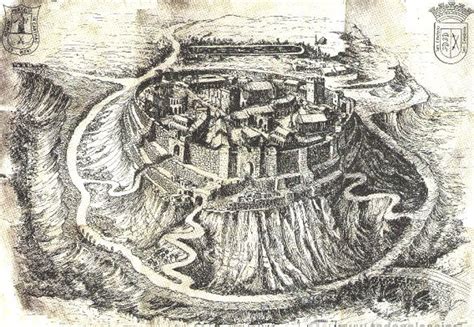 Mapa antiguo de Calahorra o Hispania Romana con ubicación de Calagurris