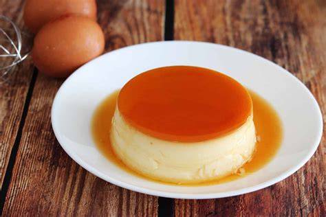 Foto de calostros tipo flan en un molde
