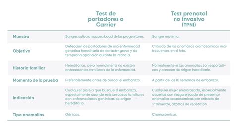 Esquema de las diferentes pruebas prenatales, incluyendo el TPNI, amniocentesis y cribado combinado.