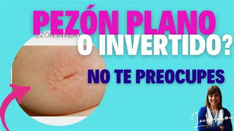 Esquema de un pezón plano y uno invertido