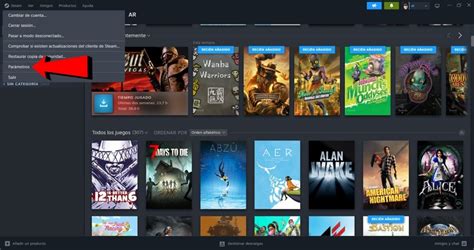 Interfaz del programa Depressurizer mostrando la lista de juegos de Steam