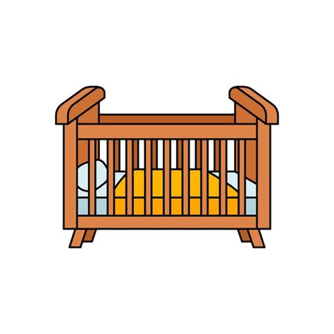 Ilustración de objetos tradicionales para bebés en Galicia (cuna de madera, pañales de tela)