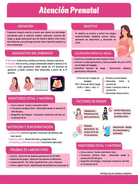 Infografía: Checklist de atención prenatal para padres informados
