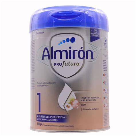 Envase de Almirón Profutura 1 Duobiotik Líquido con su información nutricional destacada
