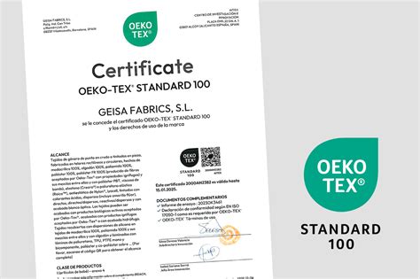 Infografía del certificado Oeko-Tex Standard 100
