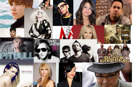 Collage fotográfico de diversos artistas musicales que han incluido el tema del aborto en sus composiciones