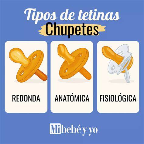 Comparativa de diferentes formas de tetinas de chupete