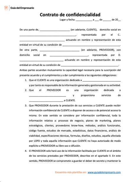 Documento de contrato de confidencialidad entre Bertín Osborne y Chabeli Navarro