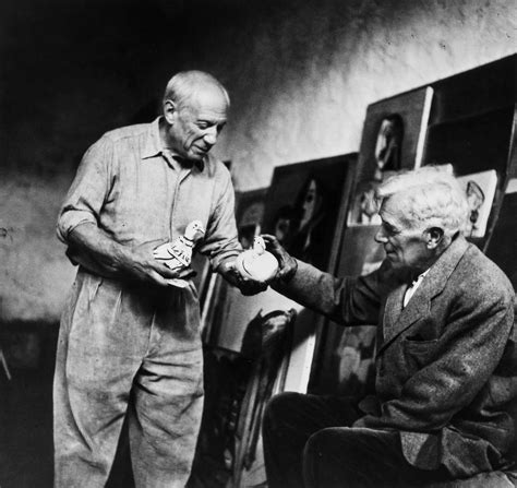 Pablo Picasso y Georges Braque en el taller