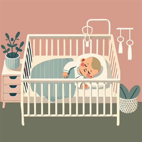 Ilustración mostrando la disposición segura de una cuna junto a la cama de los padres.