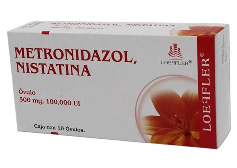 Imagen de un óvulo de Nistatina con su empaque