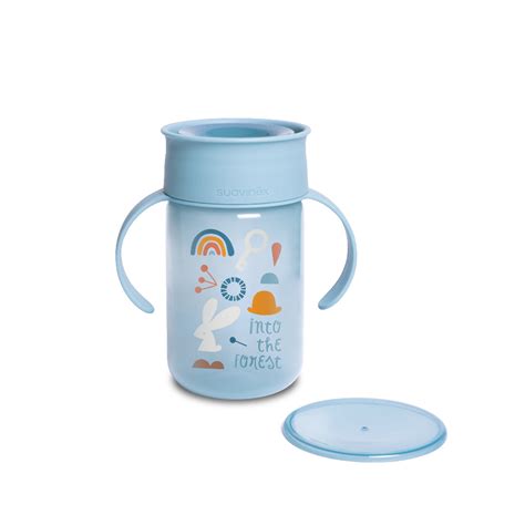 Taza de aprendizaje Suavinex 360º mostrando el borde sin válvula.