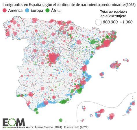 Gráfico estadístico sobre el origen geográfico de los lectores del blog, destacando la alta participación de España y México.
