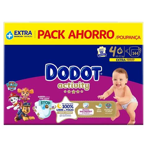 Infografía comparativa de pañales Dodot Activity con tecnologías de transpirabilidad y absorción