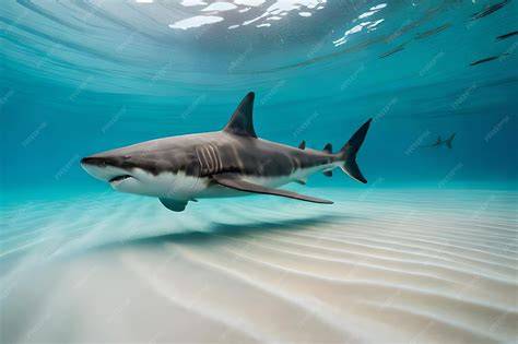Esquema de un tiburón nadando con elementos reproductivos resaltados