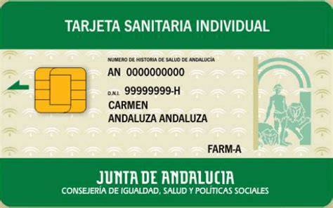 imagen de una tarjeta sanitaria española
