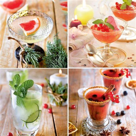 Variedad de cócteles y bebidas combinadas