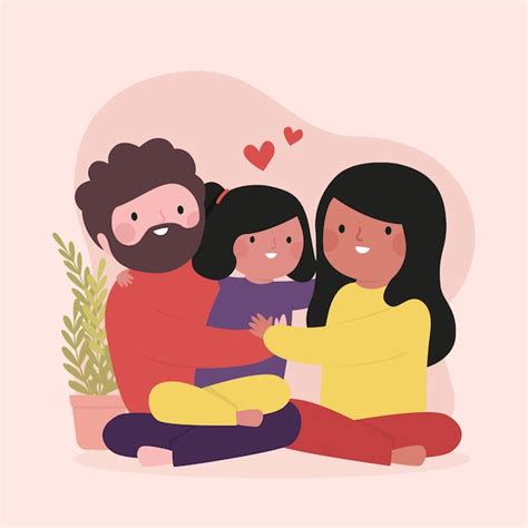 Ilustración de una familia disfrutando de tiempo juntos, representando la conciliación