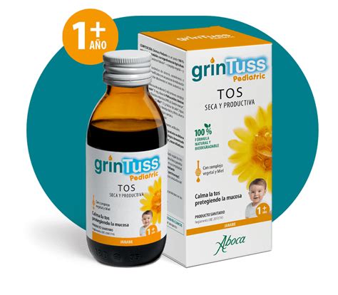 Ilustración de los ingredientes naturales de Grintuss Pediatric (miel, grindelia, llantén, helicriso)