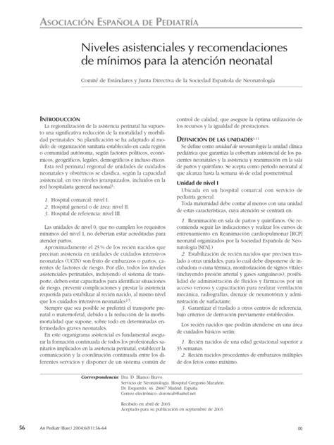 Esquema de funcionamiento y niveles asistenciales de la unidad neonatal