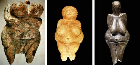 Ilustración de una Venus paleolítica, destacando sus volúmenes corporales.