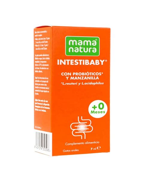 Diagrama: Composición y beneficios de INTESTIBABY Gotas Orales