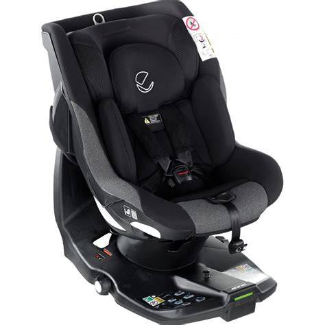 Esquema técnico de la silla de coche Jane iKonic R con sus puntos de anclaje y ajustes